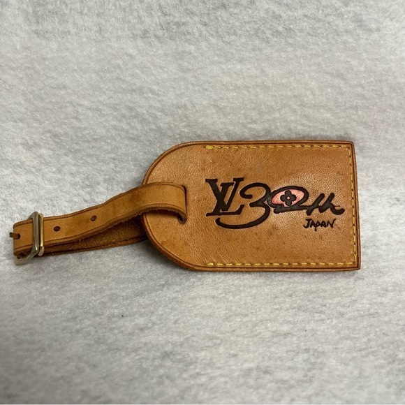 Louis Vuitton Accessories - LOUIS VUITTON Luggage Tag Japan 30th Anniversary Hot Stamp Vachetta Leather